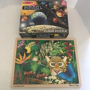 Melissa & Doug Puzzle Set Solar System Rain Forest